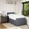 vidaXL Sommier &agrave; lattes de lit et matelas Gris fonc&eacute; 90x200 cm Velours