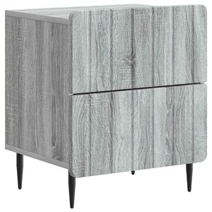 vidaXL Cabinet de chevet Sonoma gris 43 x 34,5 x 49,5 cm