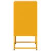 vidaXL Tables de chevet 2 pcs jaune moutarde 36x39x78 cm acier