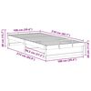 vidaXL Cadre de lit Blanc 100 x 210 cm Pin massif