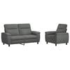 vidaXL Ensemble de Canap&eacute;s 2 pcs Gris fonc&eacute; Tissu