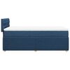 vidaXL Sommier &agrave; lattes de lit avec matelas Bleu 100x200 cm Tissu