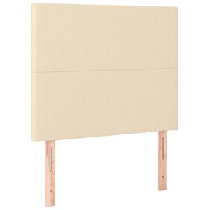 vidaXL T&ecirc;te de lit Cr&egrave;me 80x5x118/128 cm Tissu