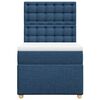 vidaXL Sommier &agrave; lattes de lit avec matelas Bleu 100x200 cm Tissu