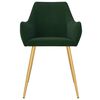 vidaXL Chaises &agrave; manger lot de 6 vert fonc&eacute; velours