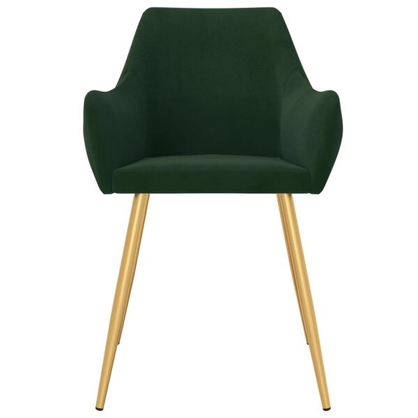 vidaXL Chaises &agrave; manger lot de 6 vert fonc&eacute; velours