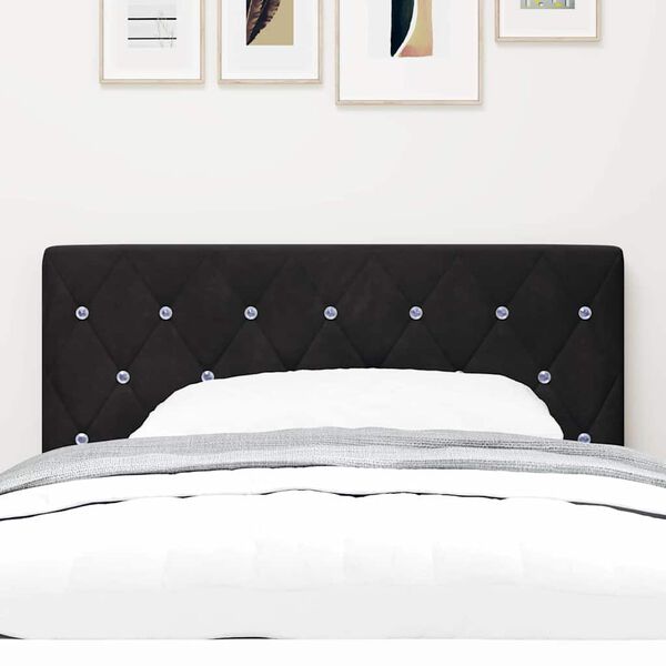 vidaXL T&ecirc;te de lit avec t&ecirc;te de lit Noir 90 cm Cuir synth&eacute;tique