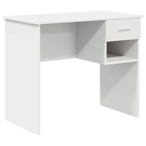 vidaXL Bureau Blanc 90 x 49 x 75 cm Bois d'ing&eacute;nierie
