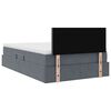 vidaXL Lit de Rangement avec matelas Gris fonc&eacute; 120 x 190 cm Velours