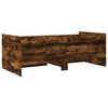 vidaXL Lit de jour avec tiroirs sans matelas ch&ecirc;ne fum&eacute; 90x200 cm