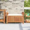 vidaXL Banc de rangement de jardin avec coussin 91 cm Bois d'acacia