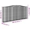 vidaXL Paniers &agrave; gabions arqu&eacute;s 6 pcs 400x30x180/200 cm Fer galvanis&eacute;