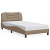 vidaXL Cadre de lit sans matelas Hvar cappuccino 100x200 cm similicuir