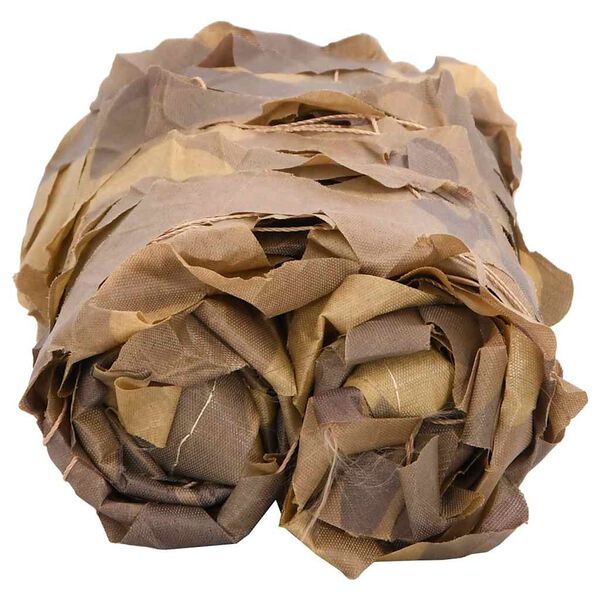vidaXL Filet de camouflage avec sac de rangement 613x138 cm sable