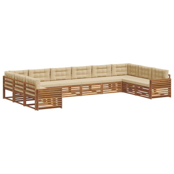 vidaXL Ensembles de canap&eacute;s avec coussin 7 pcs Naturel et Beige