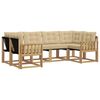 vidaXL Ensemble de canap&eacute;s d'ext&eacute;rieur 6 pcs Blanc et Beige