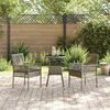 vidaXL Ensemble de salle à manger pour jardin 3 pcs Gris Poly rotin