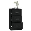 vidaXL Buffet noir 36x35,5x67,5 cm bois d'ing&eacute;nierie