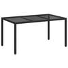 vidaXL Table de Jardin Noir 150 x 90 x 75 cm polyrotin