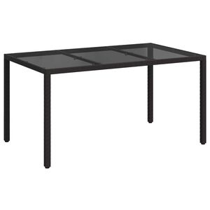 vidaXL Table de Jardin Noir 150 x 90 x 75 cm polyrotin