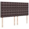 vidaXL Sommier &agrave; lattes de lit avec matelas Marron fonc&eacute; 200x200 cm