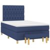 vidaXL Sommier &agrave; lattes de lit avec matelas Bleu 120x200 cm Tissu