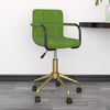 vidaXL Chaises pivotantes &agrave; manger lot de 4 vert clair velours