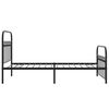 vidaXL Cadre de lit m&eacute;tal sans matelas avec pied de lit noir 100x190cm