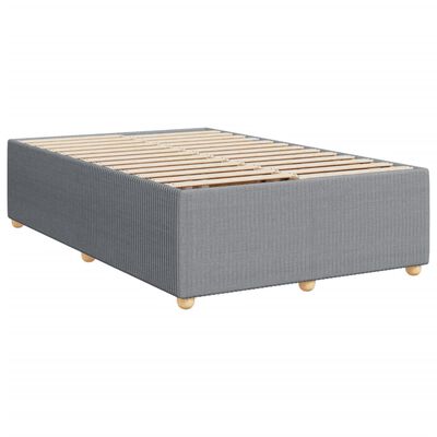 vidaXL Sommier à lattes de lit et matelas gris clair 120x190 cm tissu