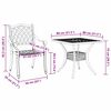 vidaXL Ensemble de tables de jardin 5 pcs Noir Aluminium coul&eacute;