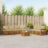 vidaXL Ensembles de canap&eacute;s avec coussin 8 pcs Naturel et Beige