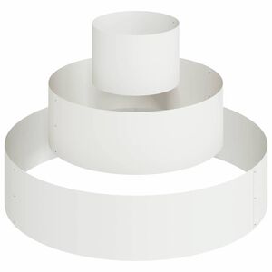 vidaXL Cache-pot de jardin Blanc 90 x 90 x 20 cm Acier lamin&eacute; &agrave; froid