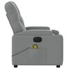vidaXL Fauteuil de massage inclinable &eacute;lectrique gris clair tissu