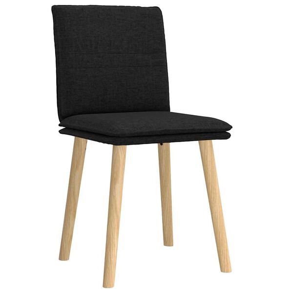 vidaXL Chaises &agrave; manger lot de 2 noir tissu
