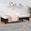 vidaXL Lit coulissant sans matelas noir 2x(80x200)cm