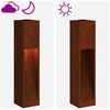 vidaXL Lumi&egrave;re de Chemin LED Solaire 2 pcs Bronze Acier patin&eacute;