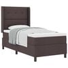 vidaXL Lit &agrave; ressorts avec coussin Marron fonc&eacute; 200 x 80 cm tissu