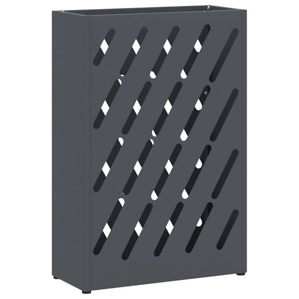 vidaXL Porte-parapluie avec stockage Anthracite 28 x 12 x 41 cm Acier