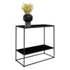 House Nordic Table console avec 2 étagères Avery Noir
