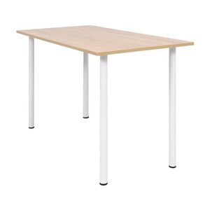vidaXL Table &agrave; manger 120x60x73 cm Ch&ecirc;ne et blanc