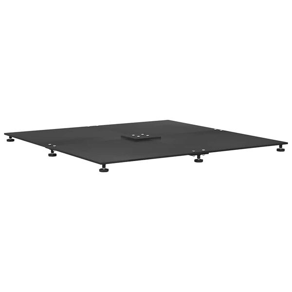 vidaXL Pied de parasol Noir 100 x 100 x 4 cm Acier