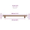 vidaXL Poign&eacute;es d'armoire 5 pcs bronze 224 mm acier inoxydable