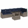 vidaXL Ensemble de canap&eacute; de jardin 7 pc Gris polyrotin
