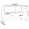 vidaXL Meuble TV Blanc brillant 80x36x50 cm Bois d'ing&eacute;nierie