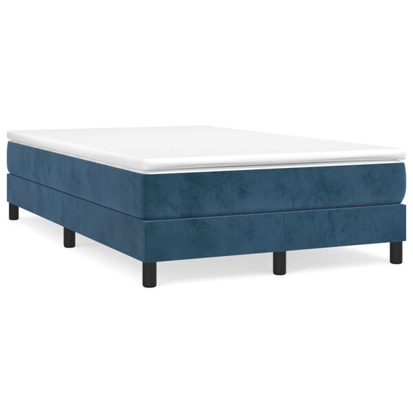 vidaXL Cadre de lit bleu fonc&eacute; 120x200 cm velours
