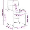 vidaXL Chaises de Salle &agrave; Manger avec Roues 2 pcs Gris clair