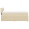 vidaXL Sommier &agrave; lattes de lit avec matelas Cr&egrave;me 100x200 cm Tissu