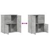 vidaXL Buffets 2 pcs gris b&eacute;ton 60x31x70 cm bois d'ing&eacute;nierie