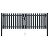 vidaXL Portail double en acier 300x100 cm anthracite