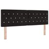 vidaXL T&ecirc;te de lit LED avec bandes LED Noir 160 cm Velours